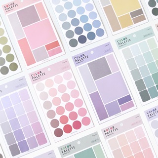 Set sticker color palette khổ A6 theo màu