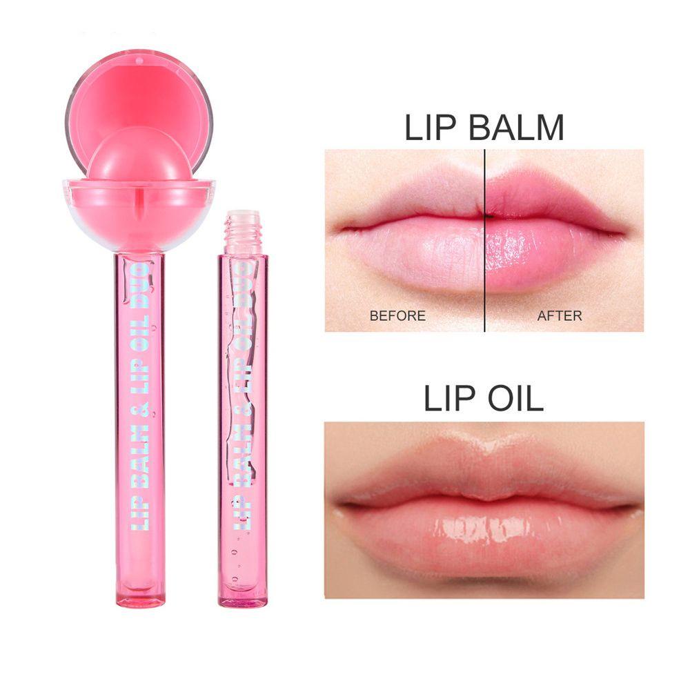 EUTUS Son Dưỡng Môi 2 Trong 1 Lâu Trôi Thiết Kế Hình Kẹo Mút Dễ Thương Dành Cho Nữ