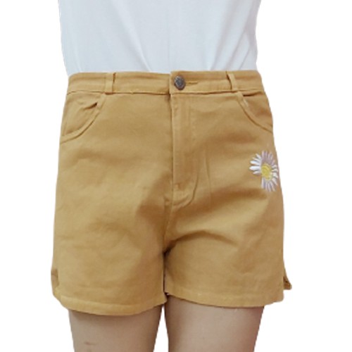 Quần short nữ ống rộng kaki basic, quần đùi kaki nữ dây kéo lưng cao  QSK01 | BigBuy360 - bigbuy360.vn