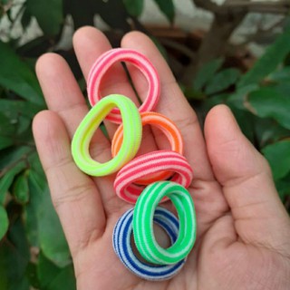 10 thun cột tóc sọc màu cho bé gái (2-3cm)