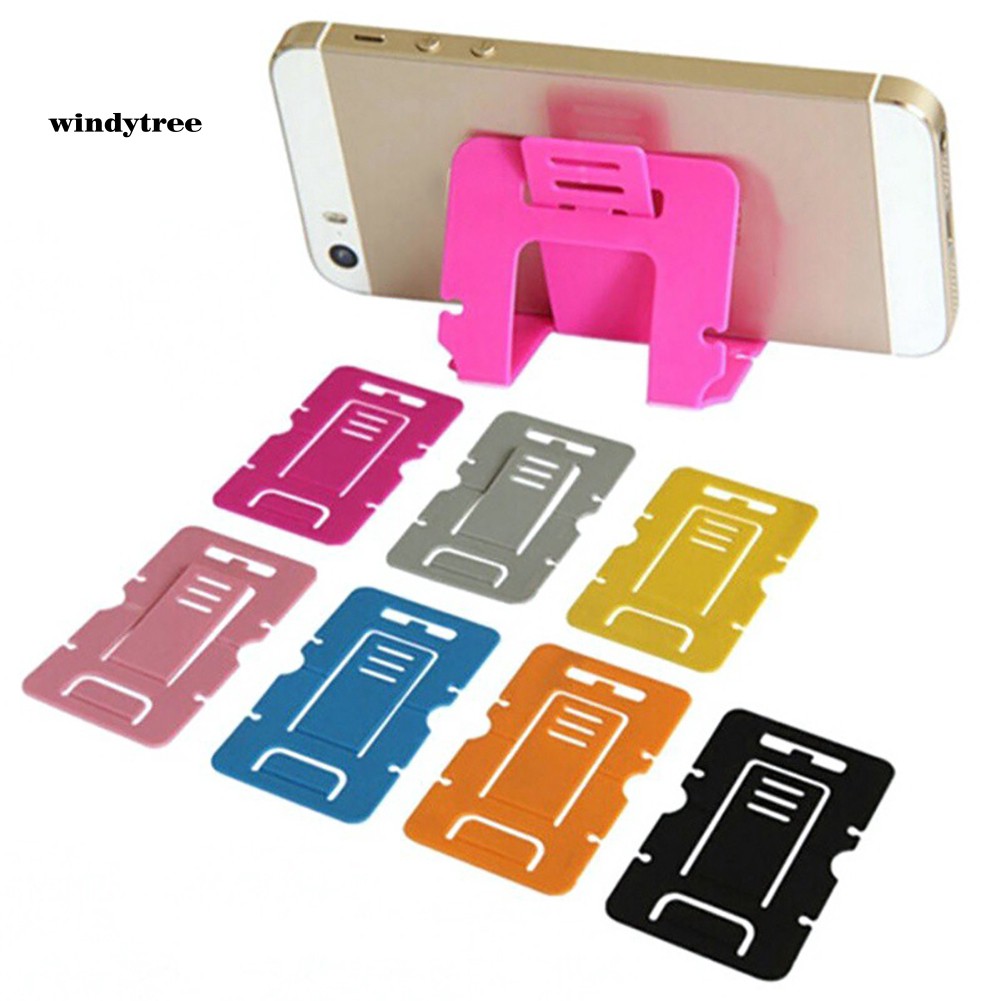 WDTE 5Pcs Lazy Plastic Universal Portable Foldable Card Mobile Phone Stand Holder