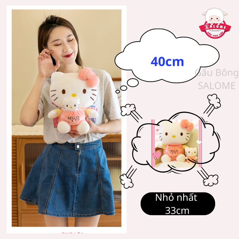 Gấu Bông Mèo Hello Kitty Có Túi Đựng SALOME