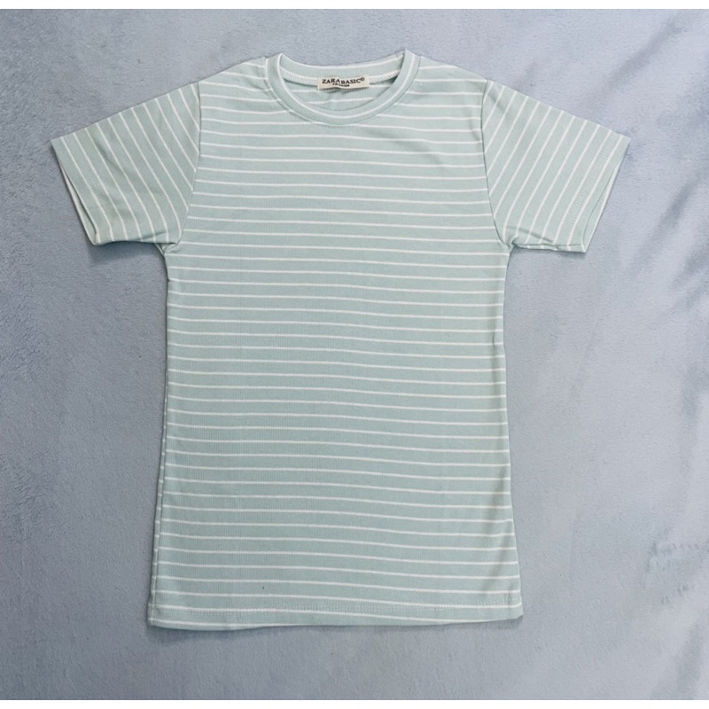 áo thun nữ màu xanh pastel chất thun gân đẹp mới 100% size S