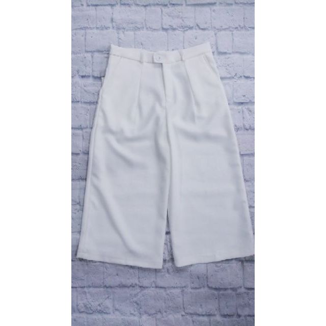 Quần culottes màu trắng(Ảnh thật)