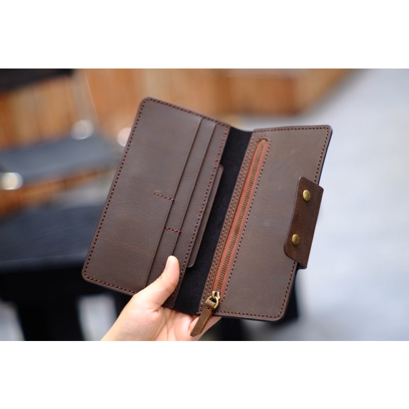 VÍ DÀI DA BÒ THẬT_HANDMADE