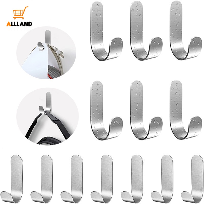 Móc Treo Đồ Hình Chữ J Đơn Giản Bằng Thép Không Gỉ Chịu Được Sức Nặng Chống Nước Đa Năng