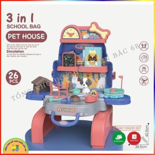 Đồ chơi Chăm sóc thú cưng Vali Pet House cho bé thỏa thích chơi đùa cùng thú cưng TKMB68