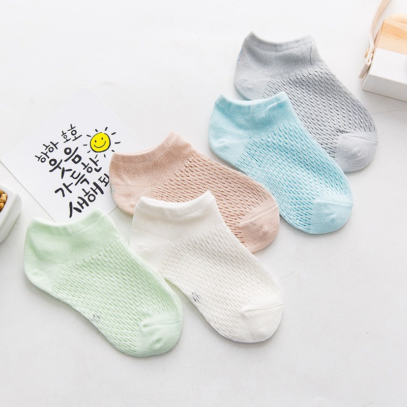 Túi Zip 5 Đôi Tất Lưới Cho Bé Dễ Thương