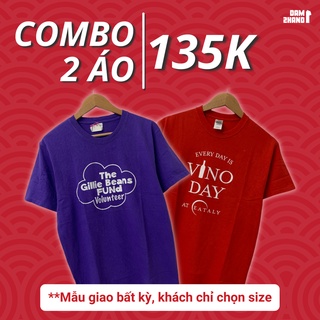 [COMBO 2] Áo Thun Mỹ 2Hand - Tự Chọn Size, Không Lựa Mẫu - Mẫu Chữ Ít Hình