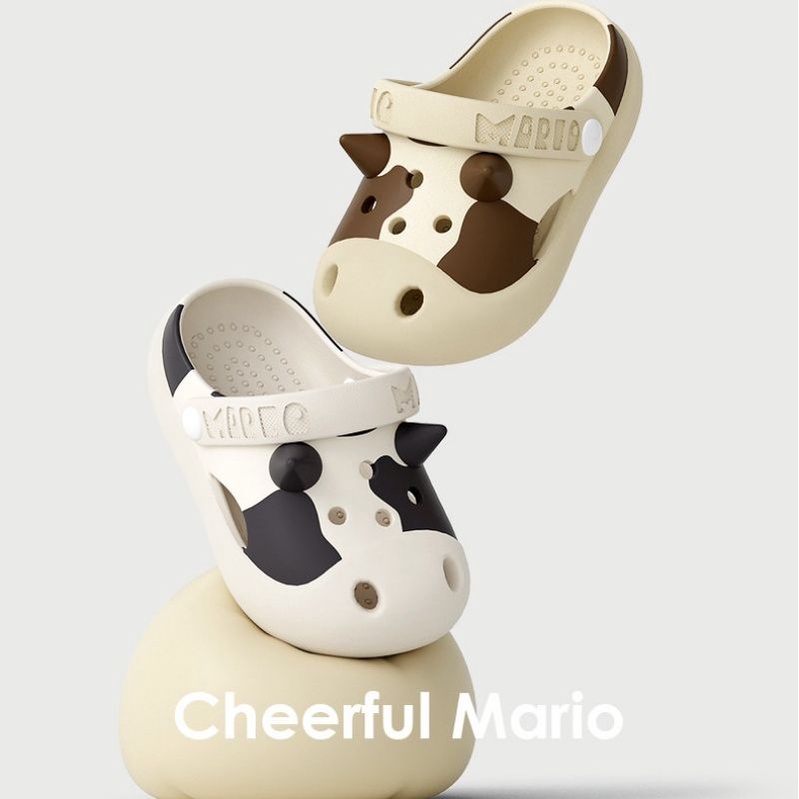 Dép sục bò sữa Cheerful Mario QL-6603 cho bé trai bé gái 1-8 tuổi