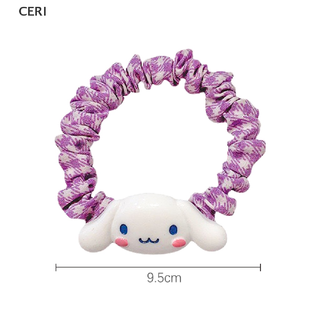 Dây Cột Tóc Bản Lớn In Họa Tiết Hoạt Hình Chó Cinnamon Cho Nữ