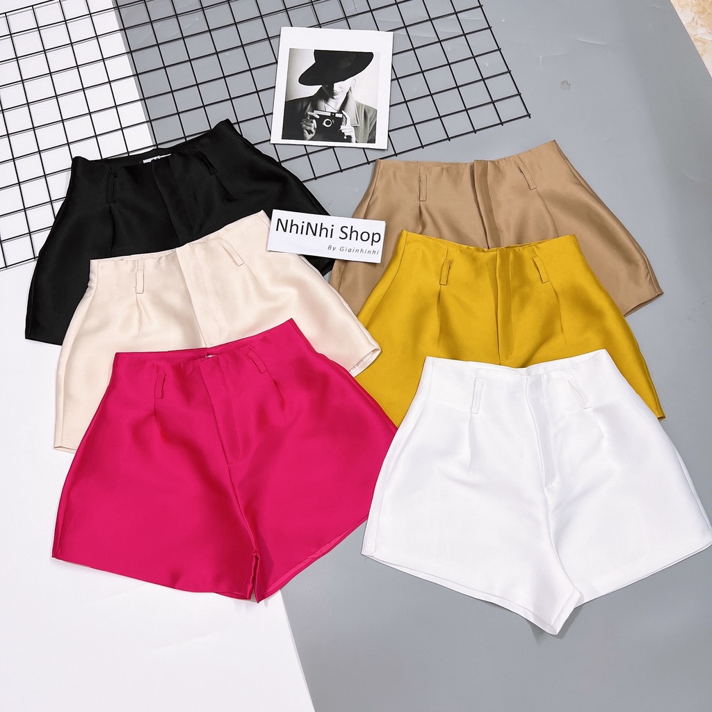 Quần short phồng tacta cạp cao có lót, Quần đùi nữ phồng hàng đẹp TT90 - NhiNhi Shop