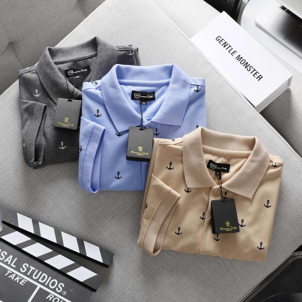 Áo thun polo nam big size 100Kg 3XL 4XL họa tiết mỏ neo, cotton cá sấu cao cấp, form suông thoải mái MS005 THE BASIC !