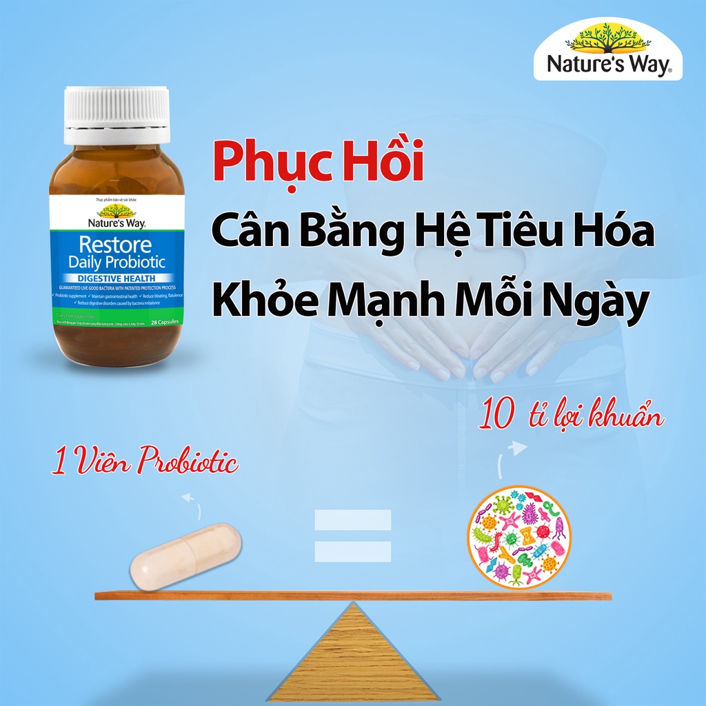 Viên Uống Bổ Sung Lợi Khuẩn Nature's Way Hỗ Trợ Hệ Tiêu Hóa Khỏe Mạnh Extaste