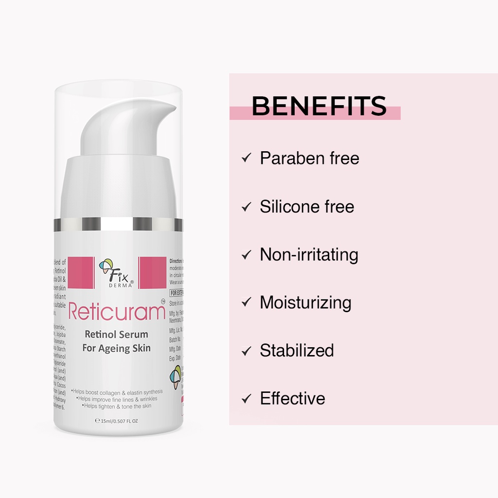 [Mã ENPIFIX16 giảm 16%] Serum retinol Fixderma Reticuram Retinol Serum for Ageing Skin tinh chất trẻ hóa da