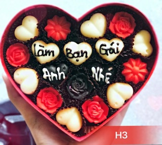 Socola Valentine Handmade loại nhỏ (nhận viết chữ theo yêu cầu)