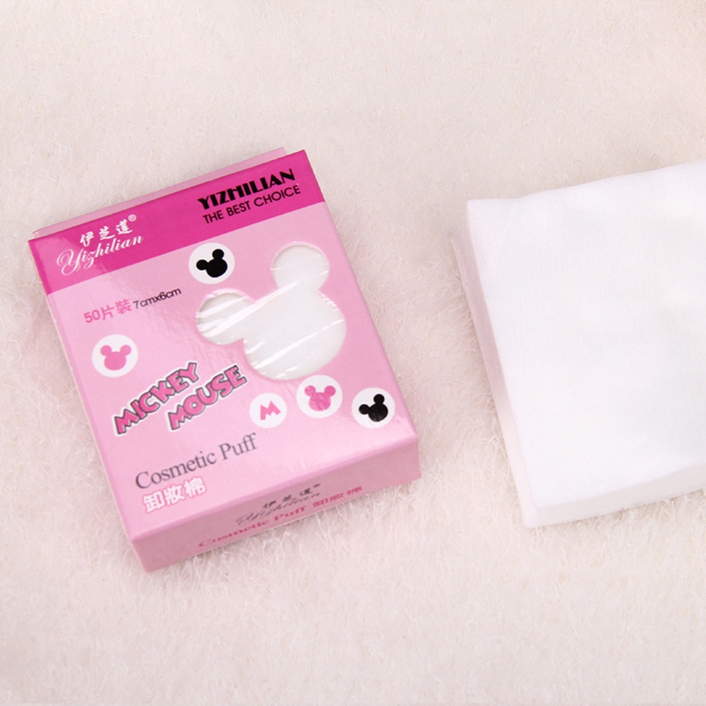 Hộp 50 Bông Tẩy Trang cotton Không Dệt Sử Dụng Một Lần JP1