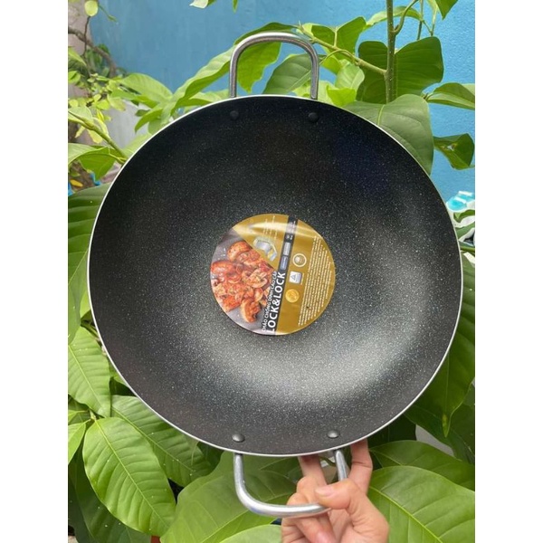 Chảo Sâu Lòng Vân Đá Lock&Lock LNF2346MB 34cm