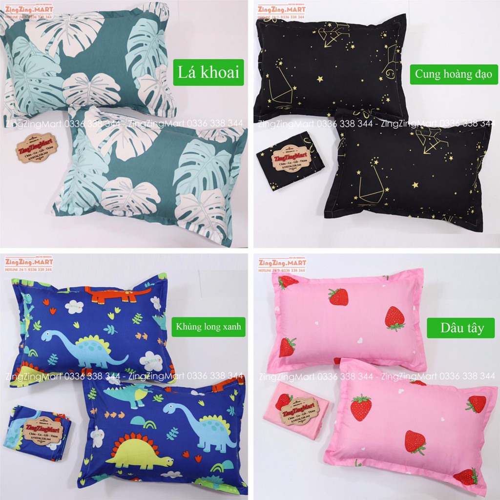 COMBO 2 Vỏ Gối Nằm COTTON POLY 45cm x 65cm ( Màu Ngẫu Nhiên ) | BigBuy360 - bigbuy360.vn