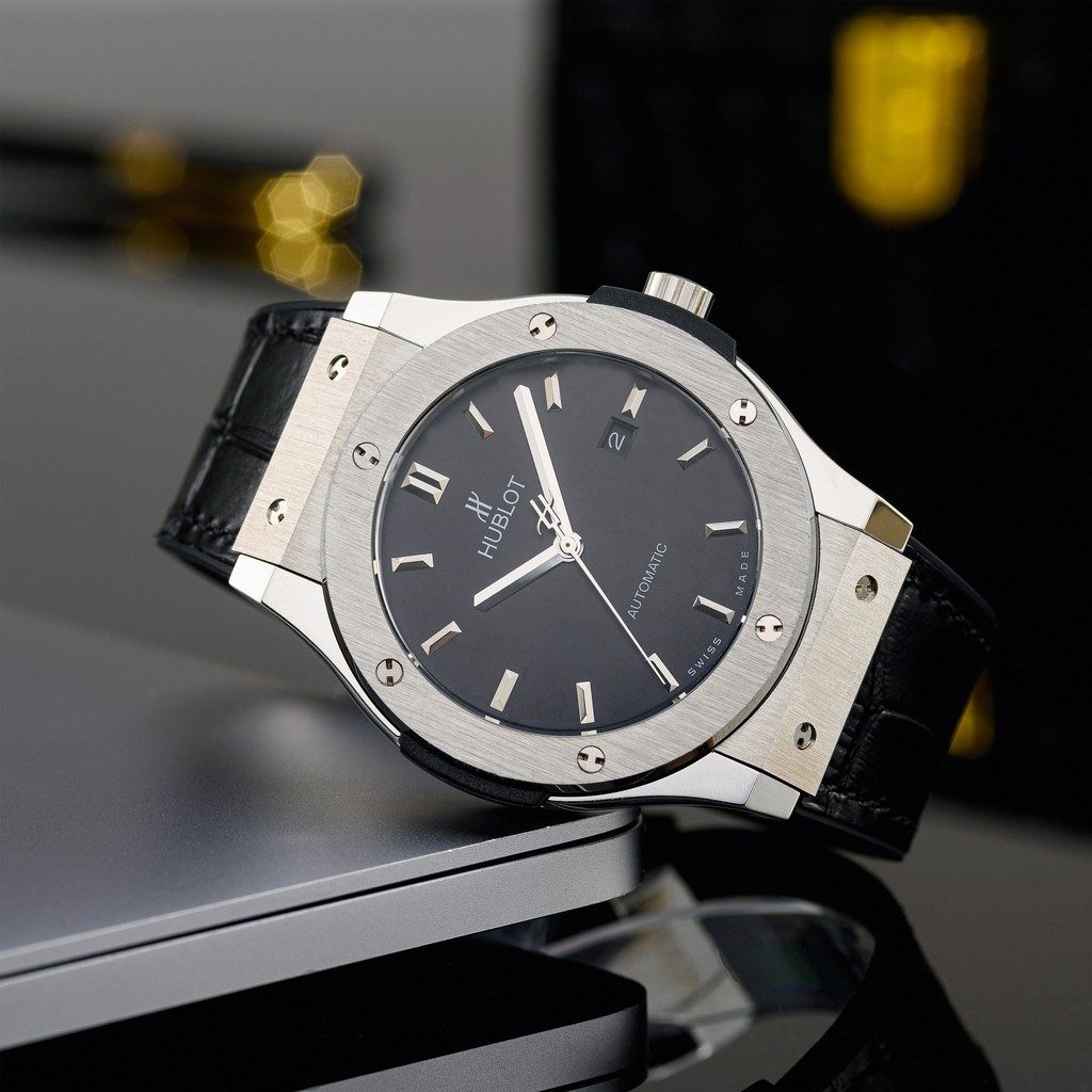 [Máy cơ] Đồng hồ nam Hublot máy cơ cao cấp chống nước, Mặt kính sapphire chống xước