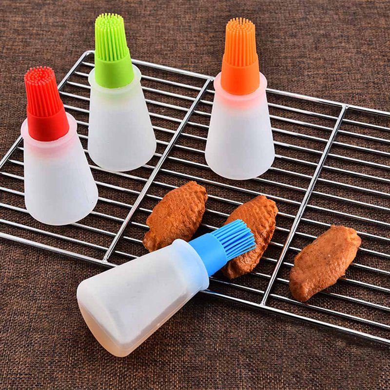 Pjquanyong Bình Đựng Dầu Kèm Cọ Phết Bằng Silicone Tiện Dụng Cho Nhà Bếp