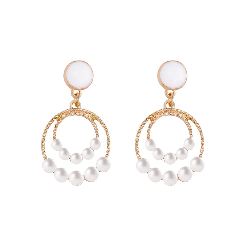 Hoa tai dáng dài đính ngọc trai phong cách Retro 2023