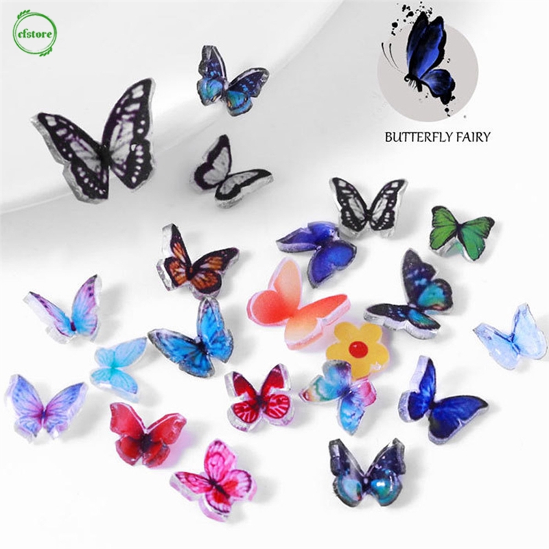 Sticker Dán Móng Họa Tiết Bướm 3d