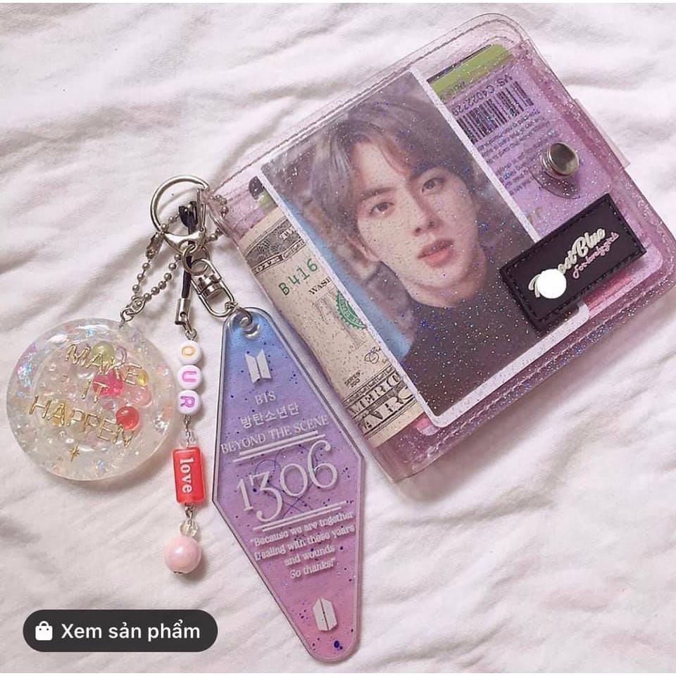 Ví trong suốt almost blue tặng kèm card idol