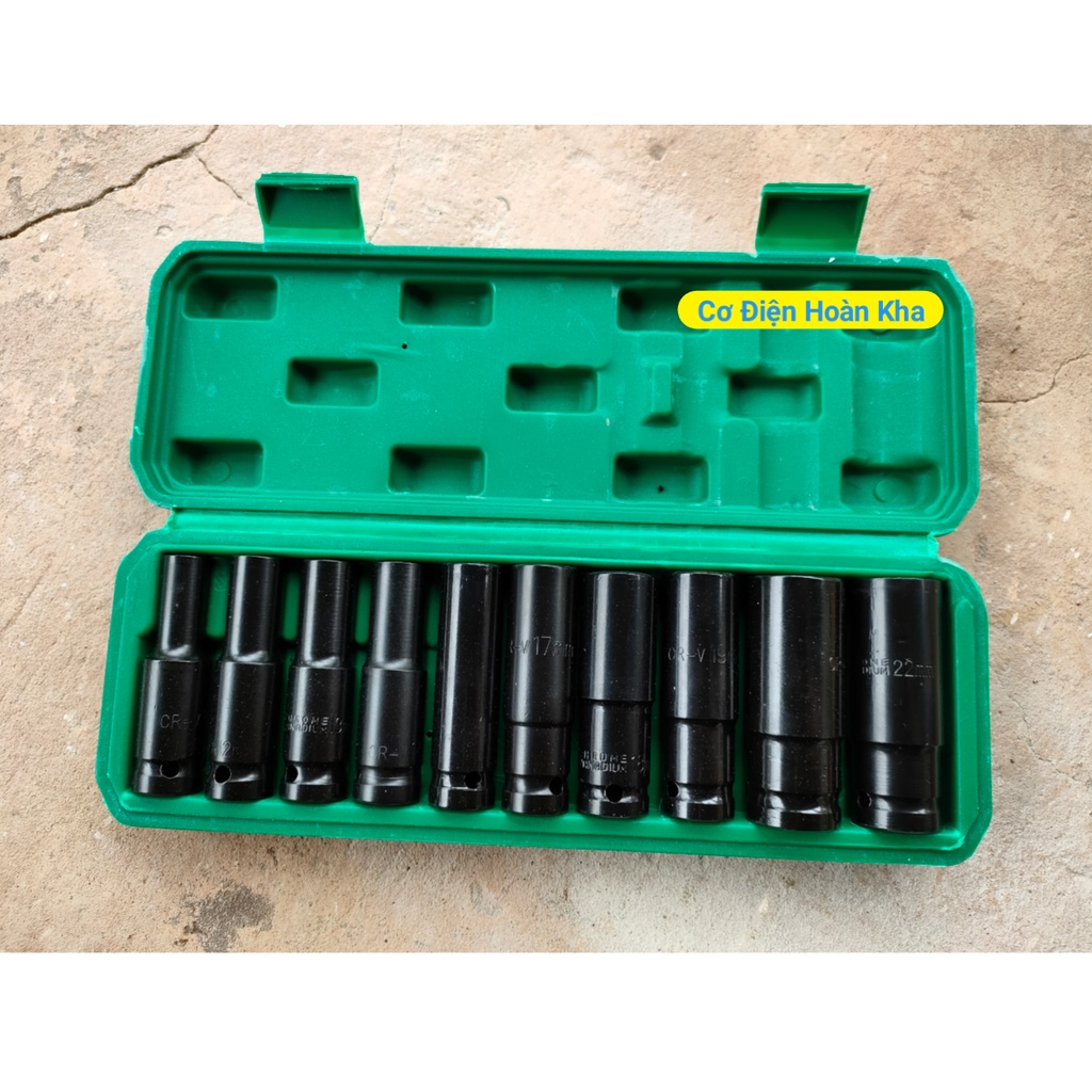 Hộp 10 đầu khẩu dài 78mm 1/2 dùng cho Máy Siết Bulong