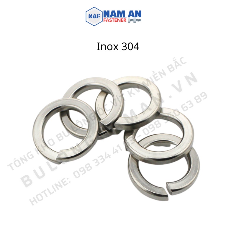 200 con Long đền vênh inox 304 M6, M8, M10, M12, long đen inox 304, vòng đệm inox 304