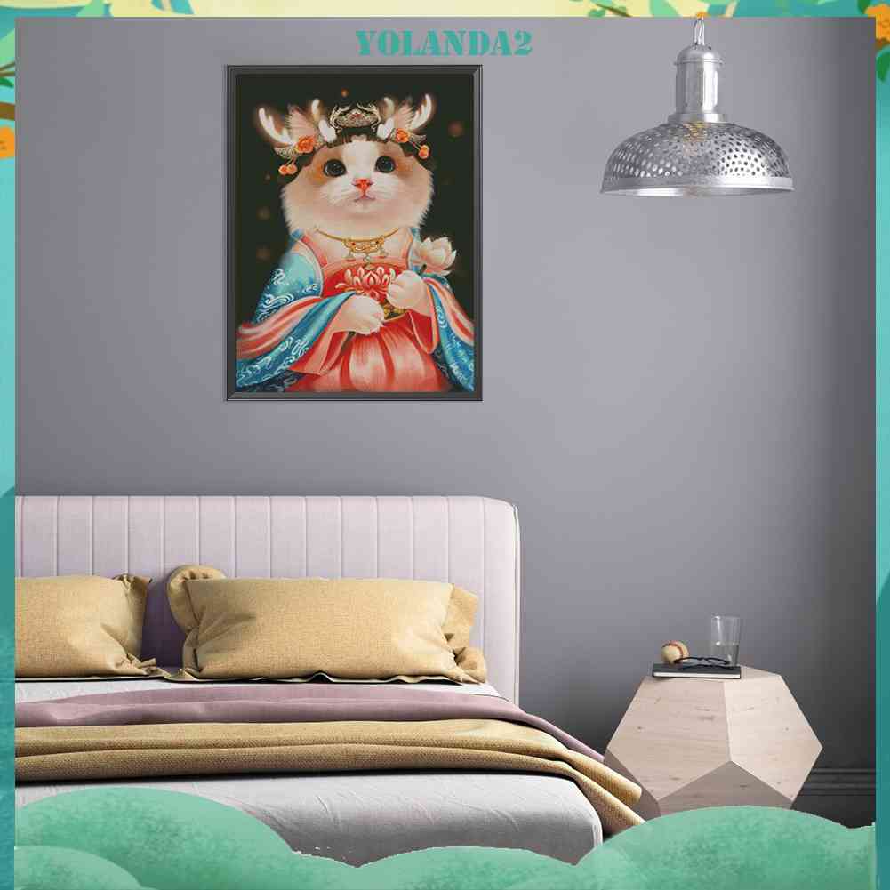 Bộ Tranh Thêu Chữ Thập DIY Hình Mèo Và Hươu 11CT