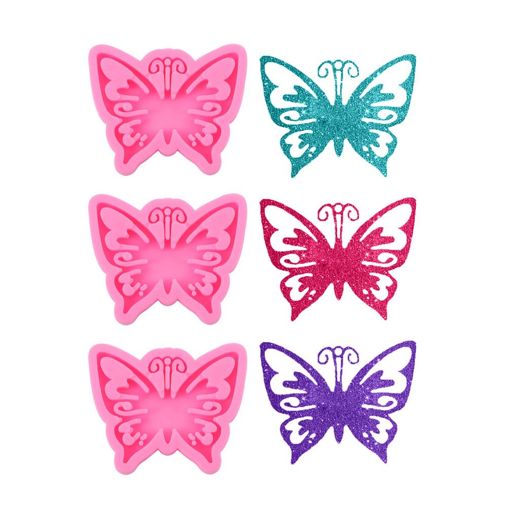 Khuôn Silicone Làm Móc Khóa Hình Bươm Bướm DIY