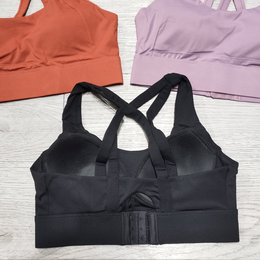 Aó tập gym yoga thể thao nữ, áo bra thun lì mịn cao cấp khóa móc cài mút đúc Bin Sports A183
