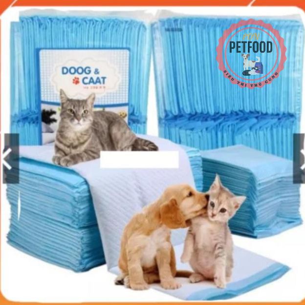 Pôn PetFood - Lẻ 1 miếng Tã giấy cho chó mèo (2 size) dùng lót khay vệ sinh chó hoặc lót chuồng chó