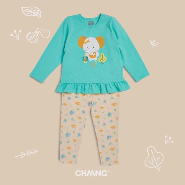 XẢ KHO [NHẬP MÃ &quot;SODA1406&quot; GIẢM 25%] Bộ dài tay bé gái Chaang Camp 2019