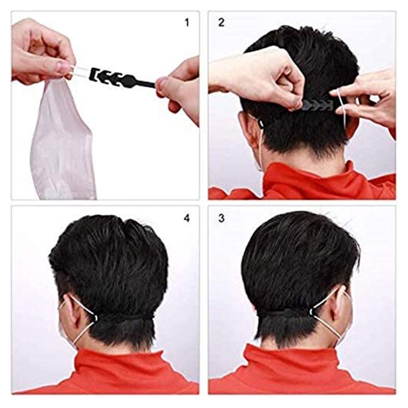 (Hàng Mới Về) Set 5 Móc Cố Định Khẩu Trang Có Thể Điều Chỉnh Tiện Dụng