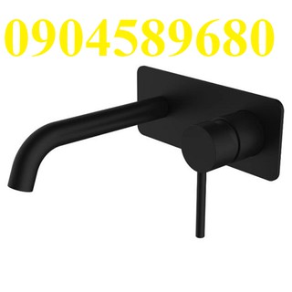 Vòi chậu lavabo âm tường màu đen HD126B , vòi rửa tay âm tường màu đen,vòi rửa mặt màu đen, vòi chậu lavabo màu đen