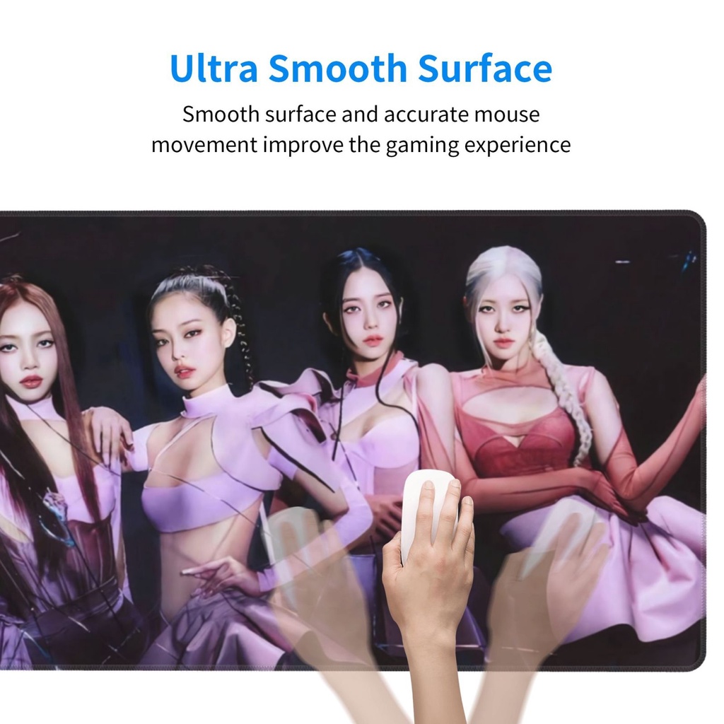 Miếng Lót Chuột Cao Su Chống Trượt In Hình BLACKPINK 40x75cm