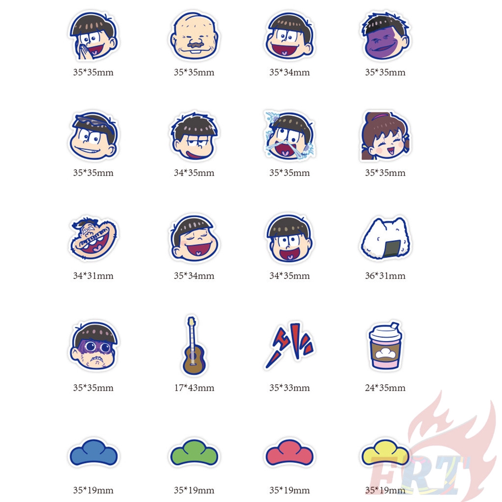 Set 40 Miếng Dán Trang Trí Hình Anime Độc Đáo