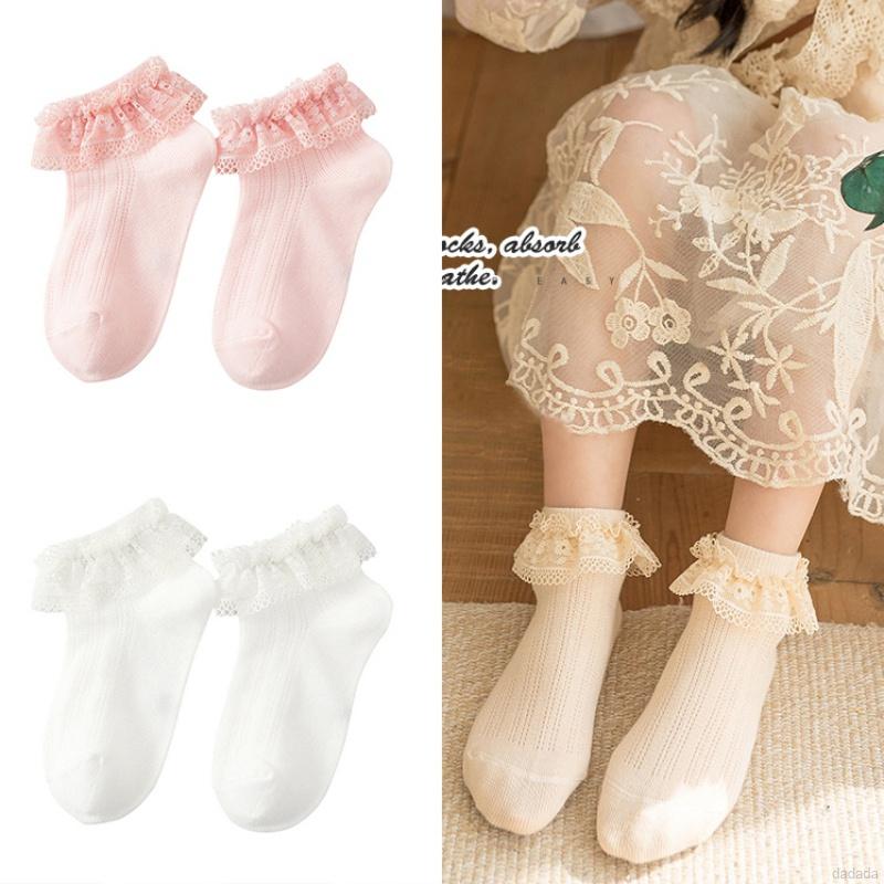 Vớ Cotton Phối Ren Dễ Thương Dành Cho Bé Gái