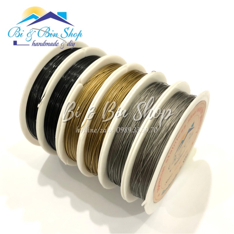 Dây Cước Lõi Thép (Thép bọc nhựa) Làm Dây Chuyền Vòng Tay, Trang Sức Handmade