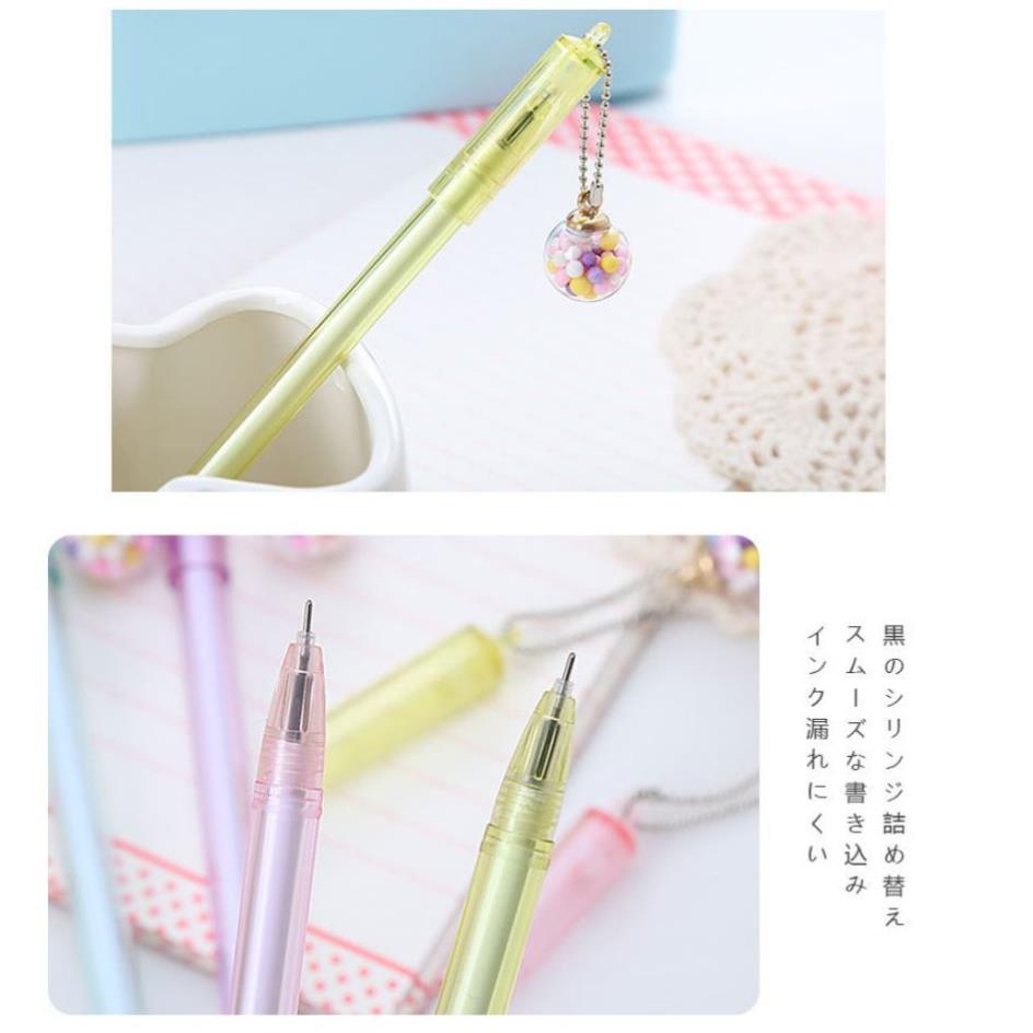 Bút Gel Nước Mực Đen Quả Cầu Màu Sắc H67