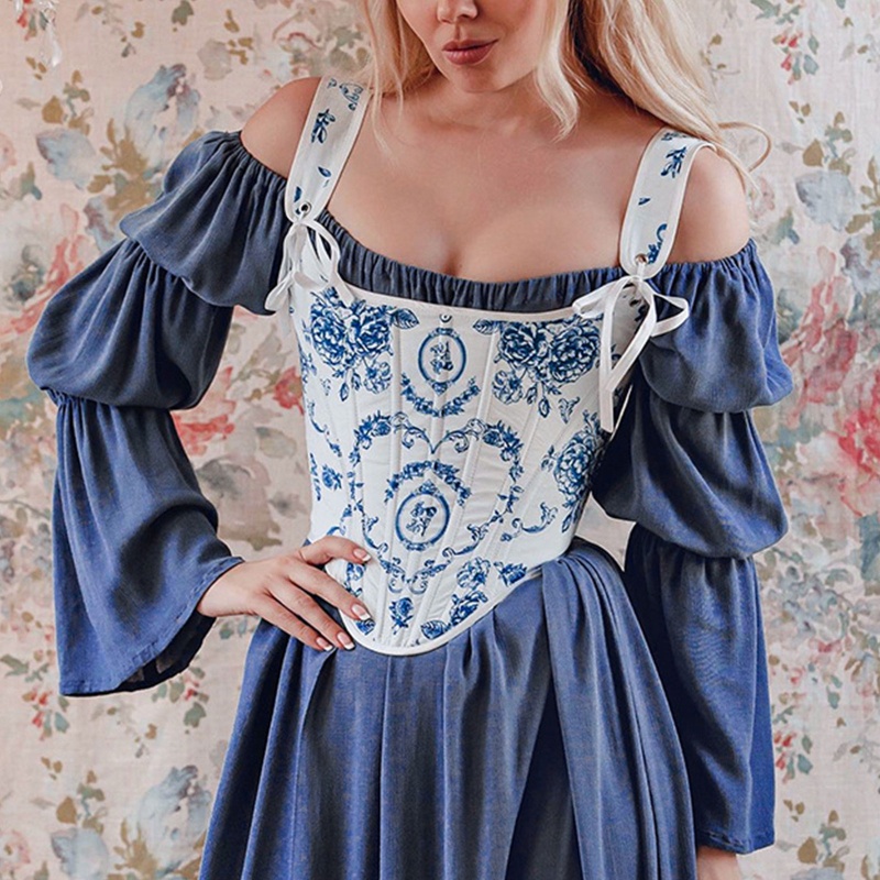 Áo Thun Ôm Eo Không Tay In Họa Tiết Hoa Thanh Lịch Dành Cho Nữ