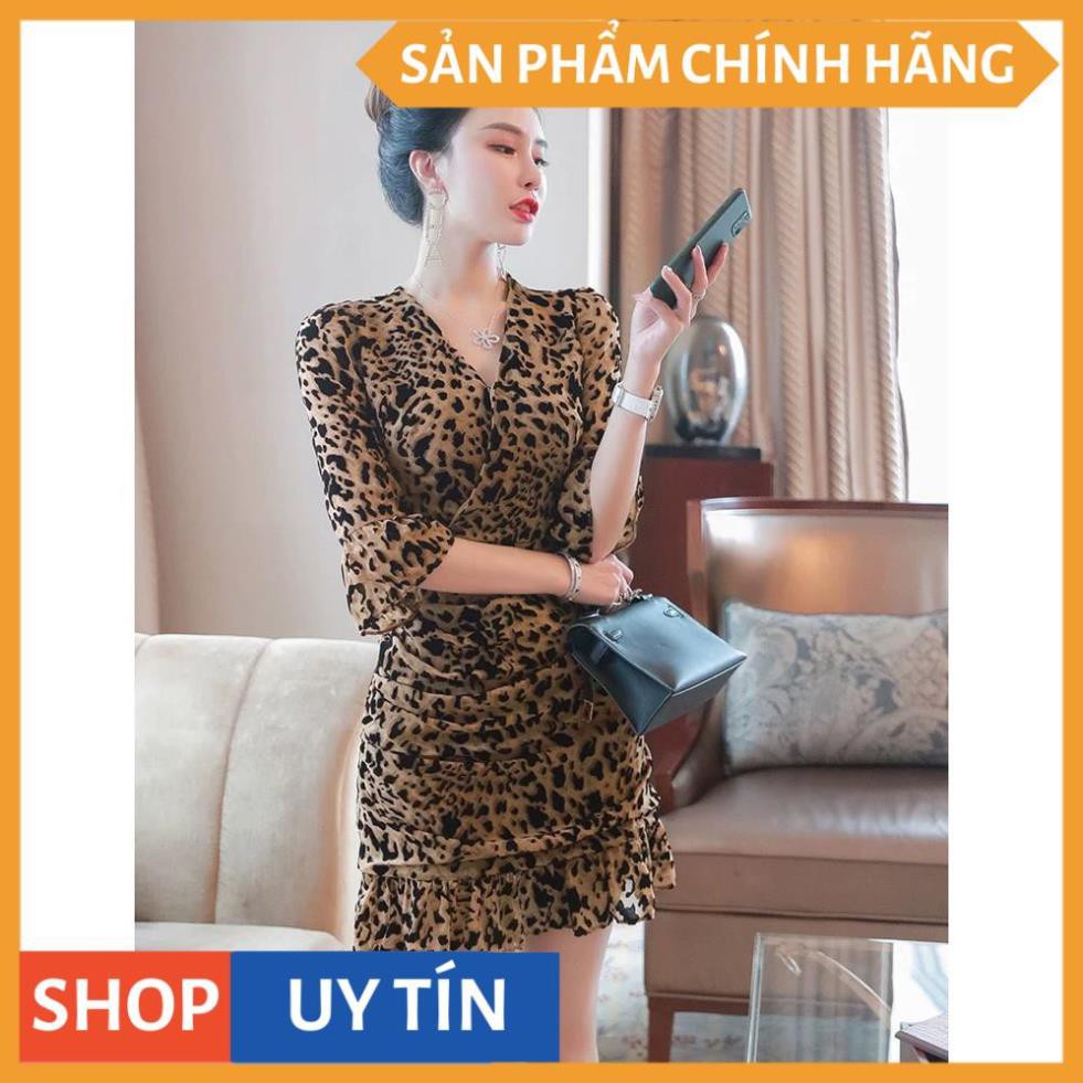 Đầm ôm  cổ V, họa tiết da beo sang chảnh  tôn da, đi chơi đi tiệc hay cafe đều hợp, hàng cao cấp có lót dày mịn - Đ0092 | BigBuy360 - bigbuy360.vn