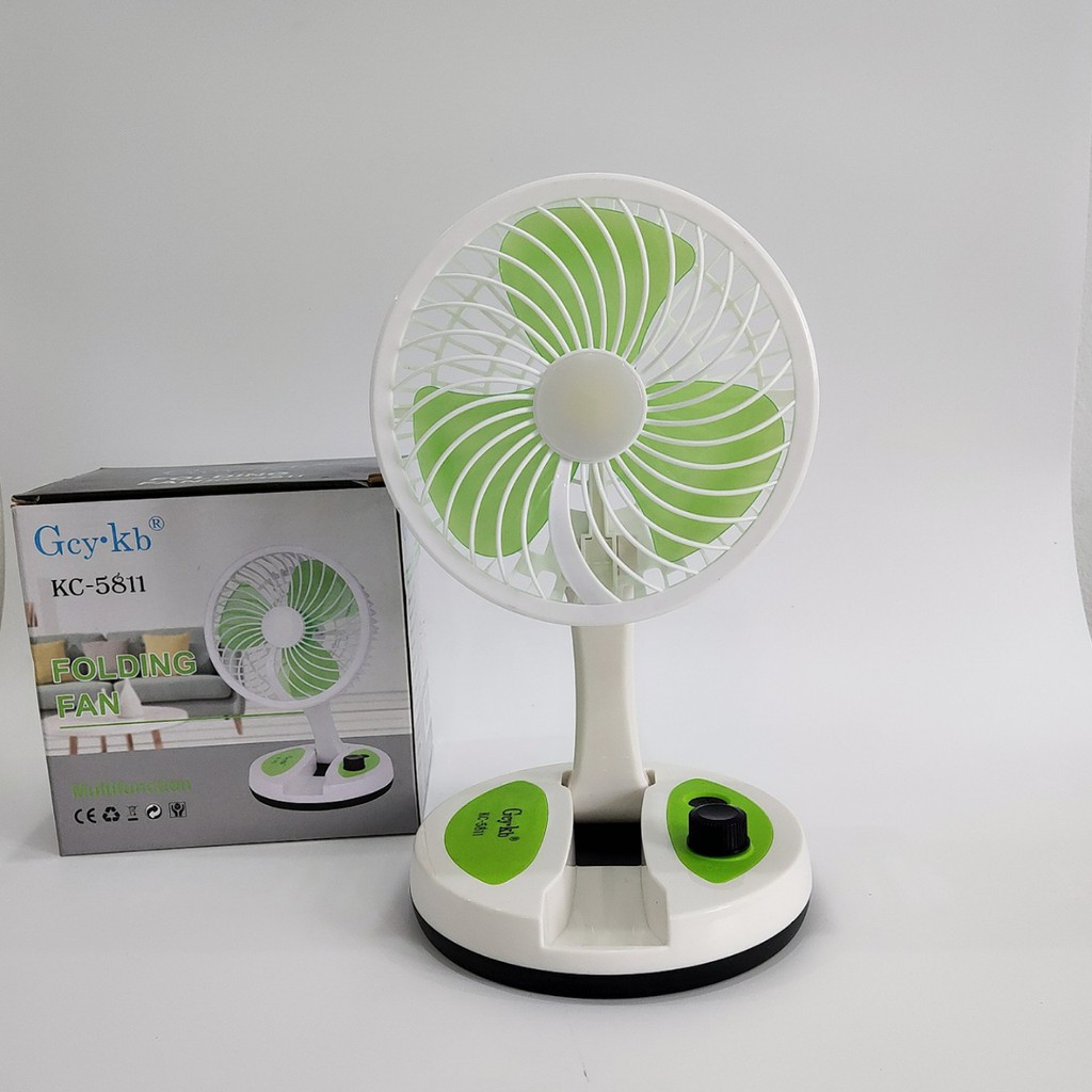 [CÓ VIDEO THẬT - BẢO HÀNH 3 THÁNG] Quạt tích điện gấp gọn đa năng KC-5811 có đèn led siêu sáng,nhỏ gọn tiện dụng | BigBuy360 - bigbuy360.vn