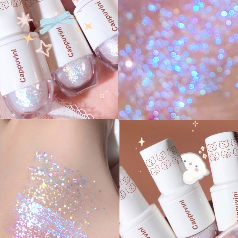 Phấn Mắt Cappuvini Dạng Lỏng Long Lanh Dễ Lên Màu