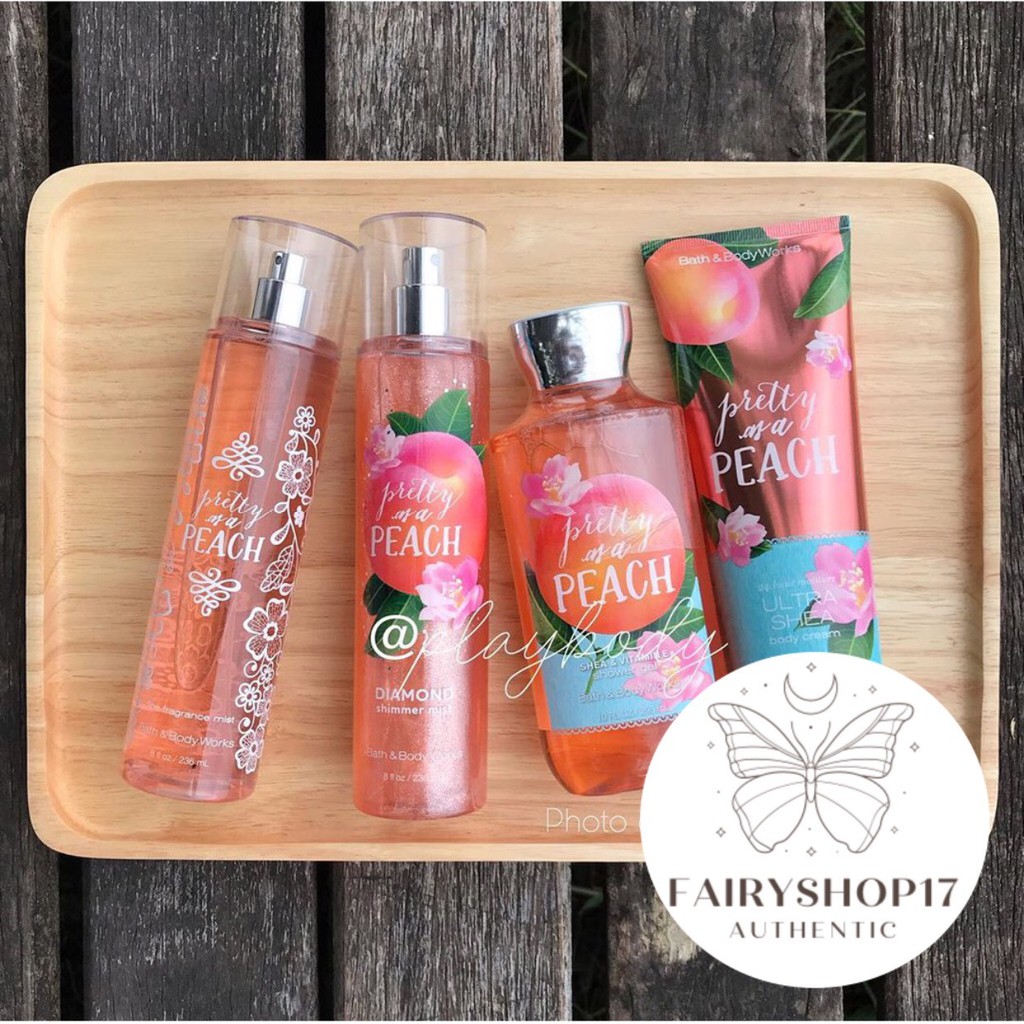 Xịt thơm có nhũ Bath and Body Works - Pretty As A Peach 236ml