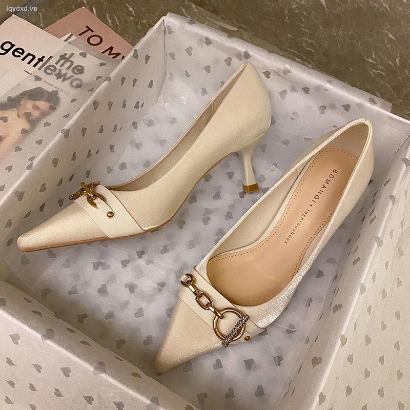 Giày cao gót mũi nhọn mẫu 2021 thời trang dành cho nữ