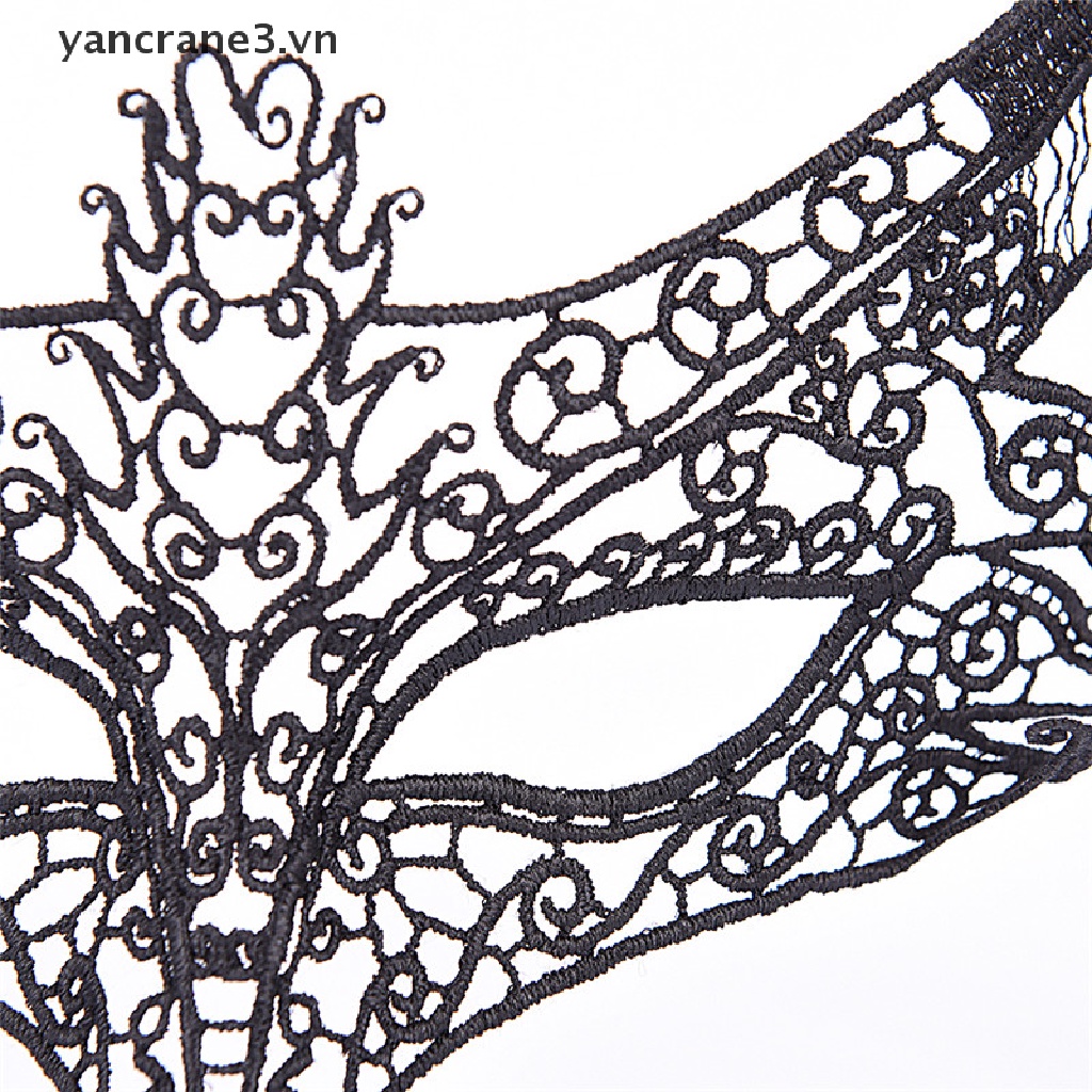 Mặt Nạ Che Mắt Màu Đen Phối Ren Hóa Trang Tiệc Dạ Hội Cho Nữ yancrane3.vn}