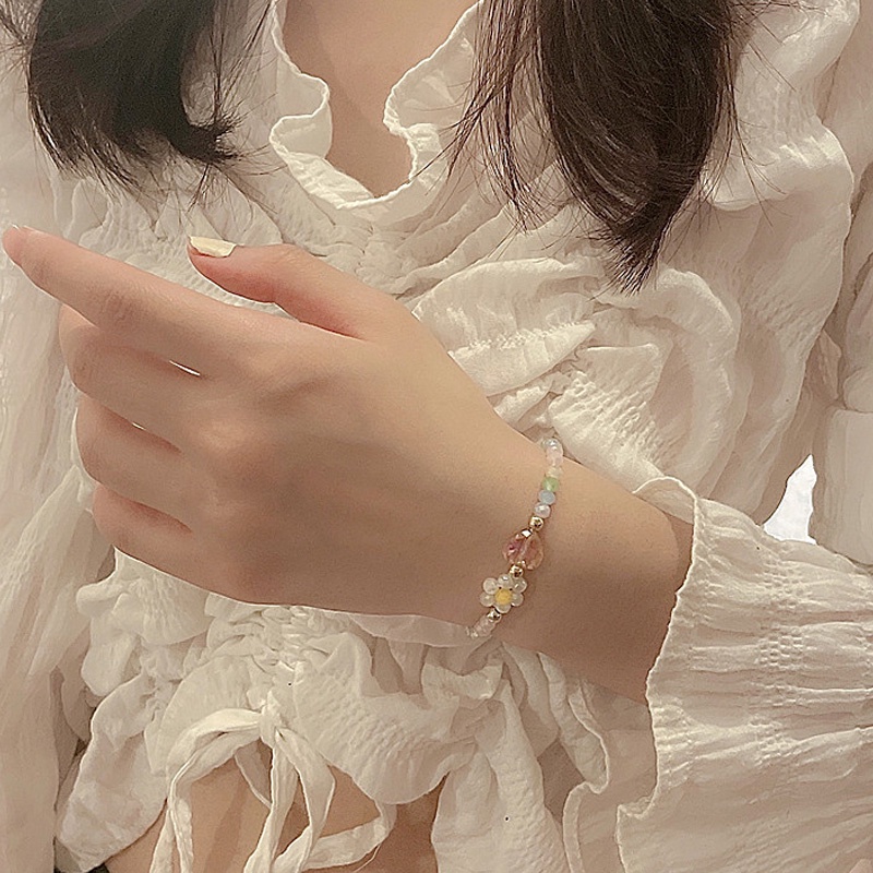 Vòng Đeo Tay Chuỗi Hạt Nhiều Màu Ngọt Ngào Cho Nữ